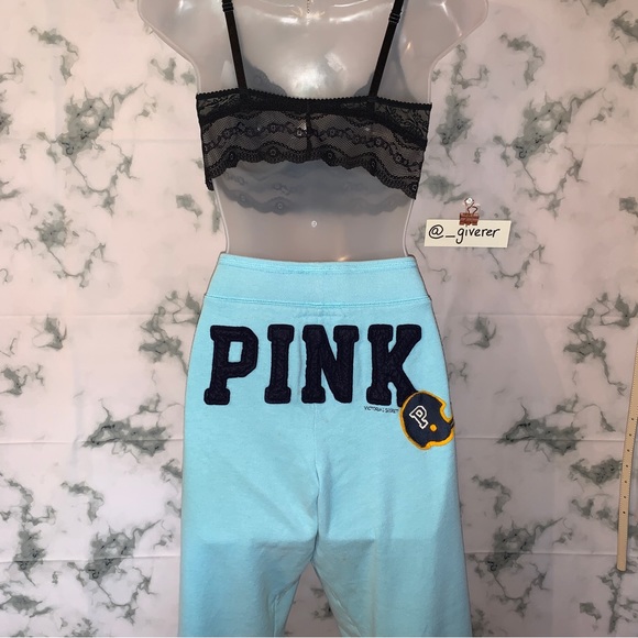 EUC Medium Pink Football Helmet Collegiate Sweatpants Joggers - Picture 4 of 15